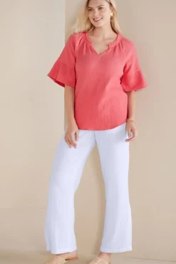 Soft Surroundings Vinka Gauze Pullover| Tops