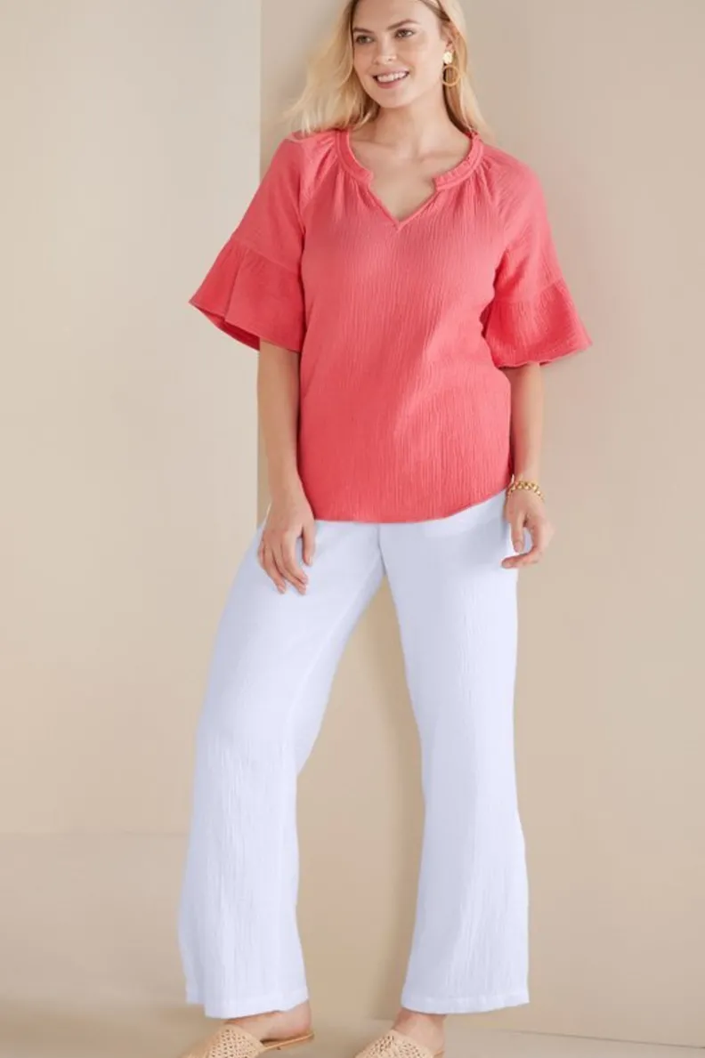 Soft Surroundings Vinka Gauze Pullover| Tops