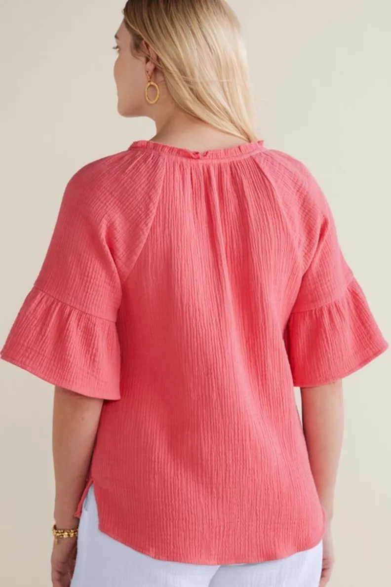 Soft Surroundings Vinka Gauze Pullover| Tops