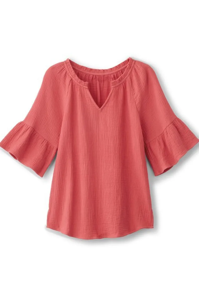 Soft Surroundings Vinka Gauze Pullover| Tops