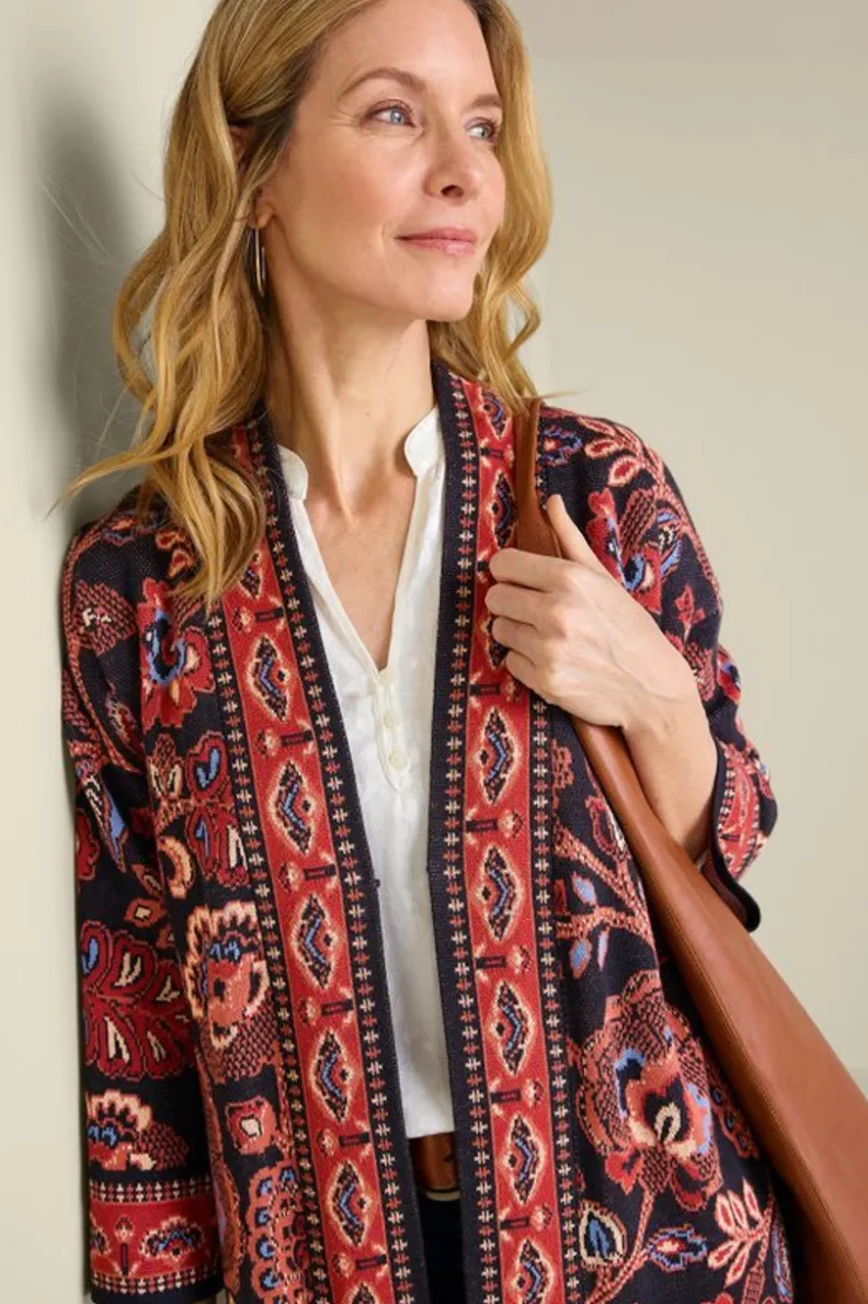 Soft Surroundings Vitrine Jacquard Cardigan| Tops|Sweaters & Cardigans