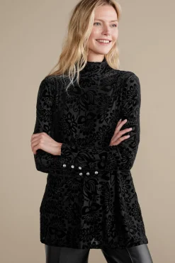 Soft Surroundings Walden Velvet Turtleneck| Tops