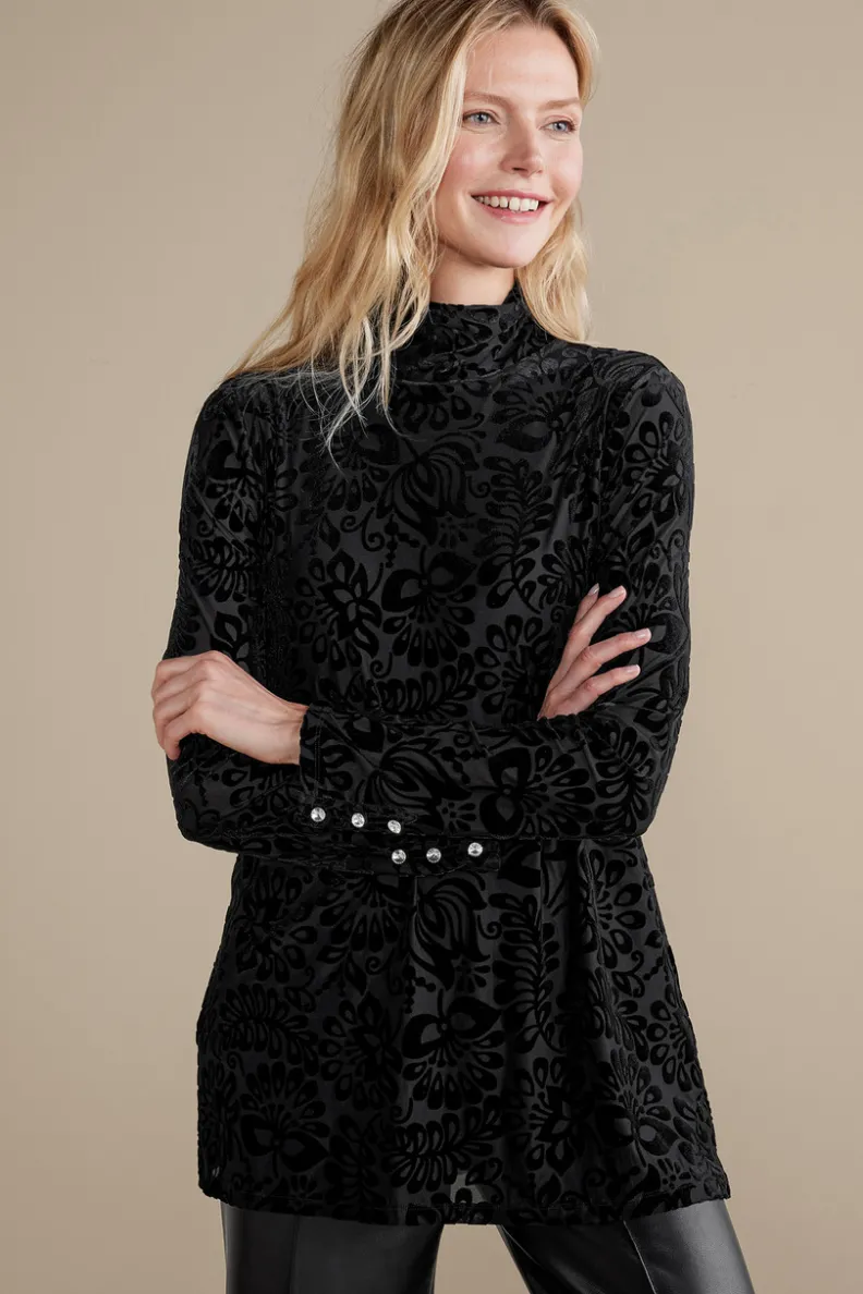 Soft Surroundings Walden Velvet Turtleneck| Tops