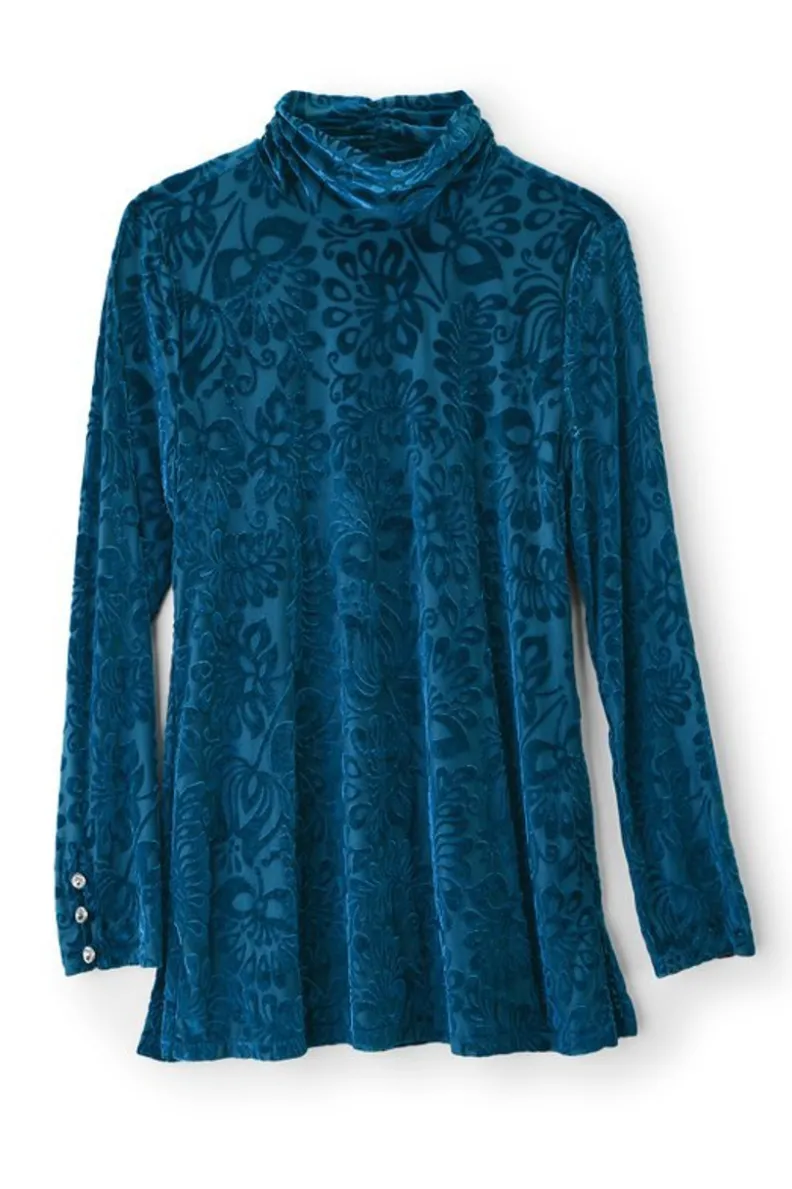 Soft Surroundings Walden Velvet Turtleneck| Tops