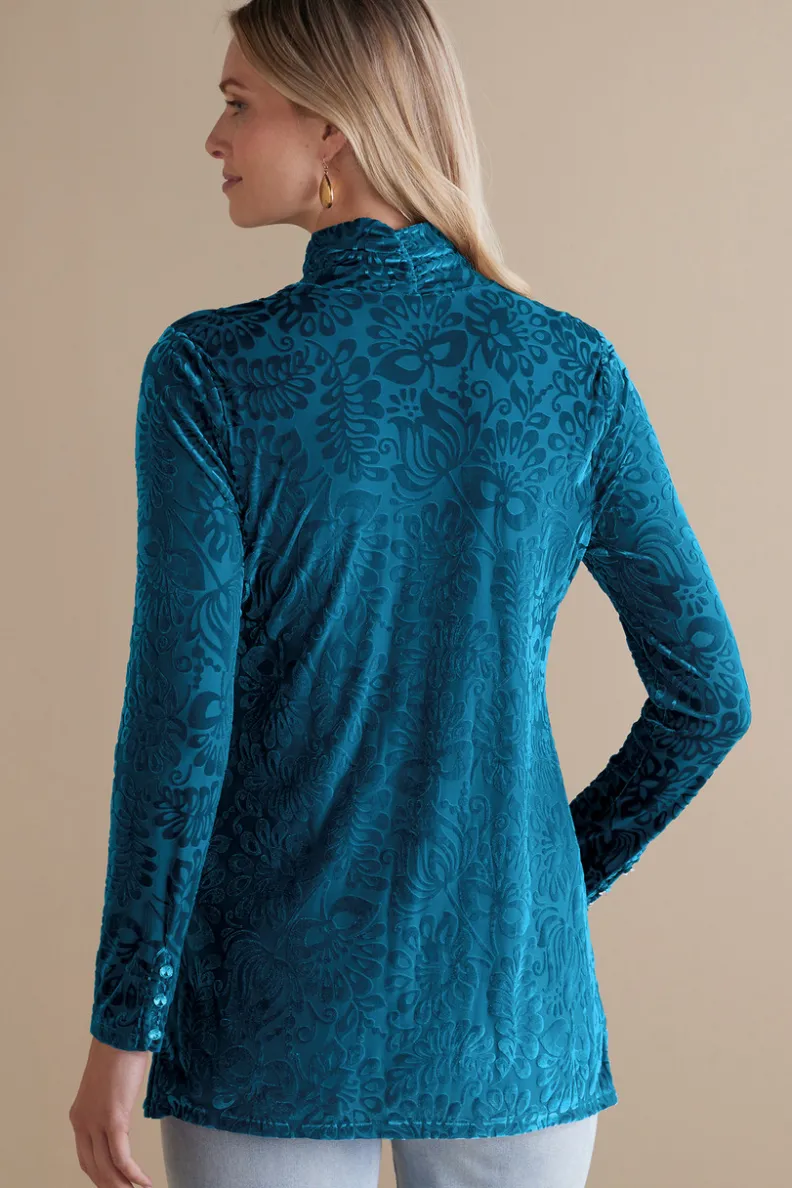 Soft Surroundings Walden Velvet Turtleneck| Tops