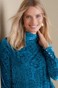 Soft Surroundings Walden Velvet Turtleneck| Tops