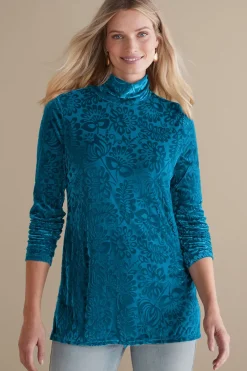 Soft Surroundings Walden Velvet Turtleneck| Tops