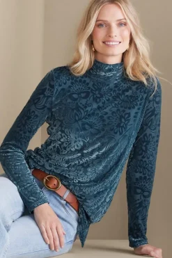 Soft Surroundings Walden Velvet Turtleneck| Tops