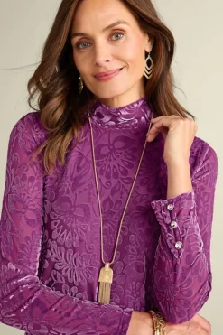 Soft Surroundings Walden Velvet Turtleneck| Tops