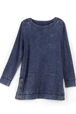 Soft Surroundings Washed Make It Snappy Pullover| Tops