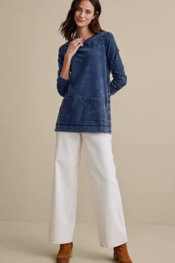Soft Surroundings Washed Make It Snappy Pullover| Tops