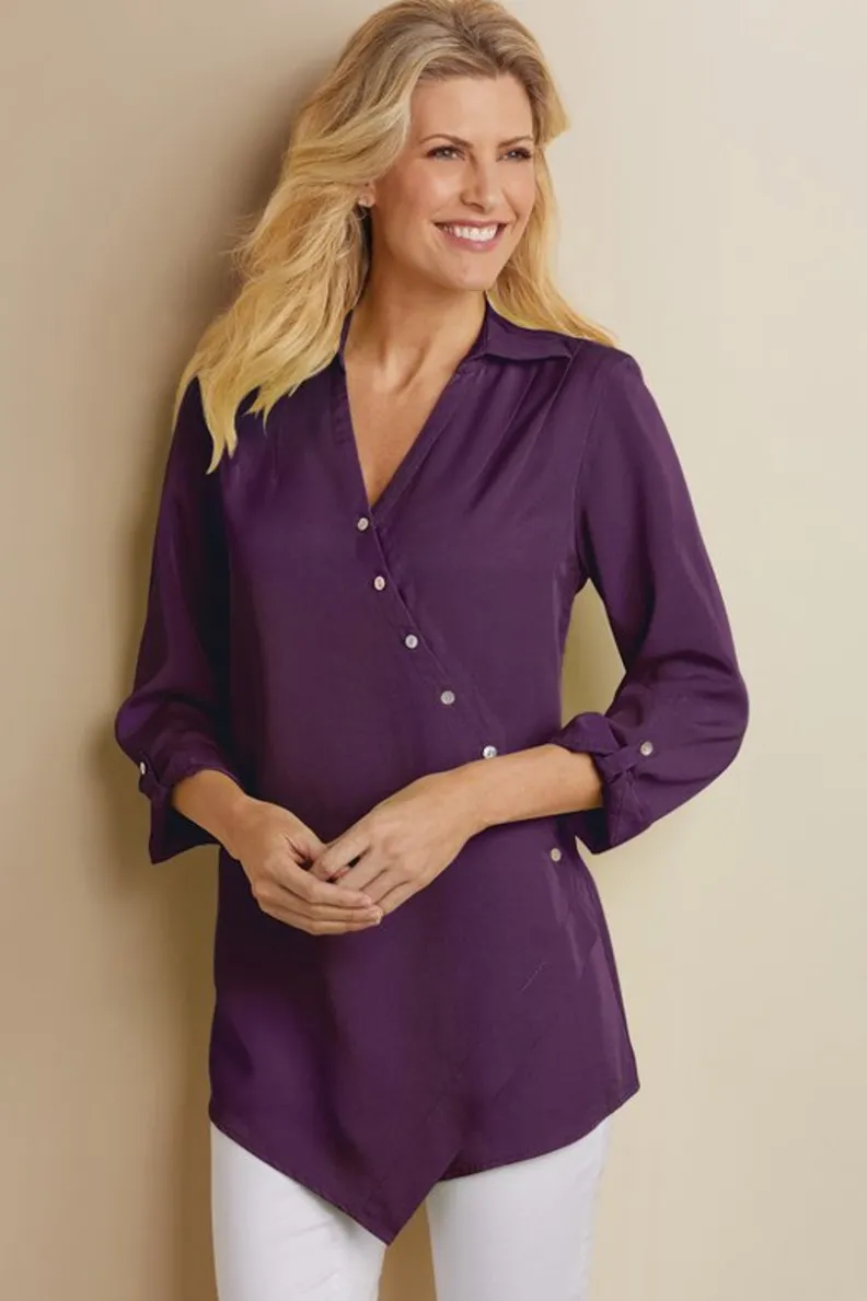 Soft Surroundings Washed Tencel™ Tunic| Tops|Tunics & Leggings