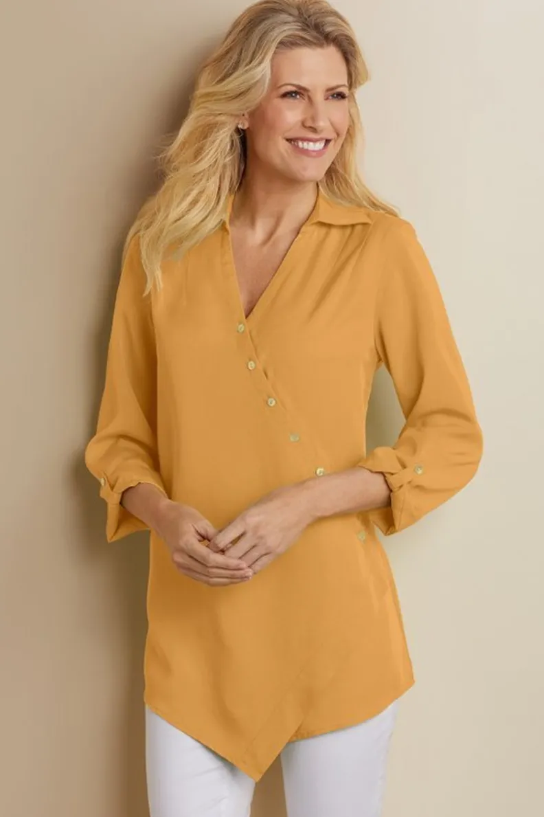 Soft Surroundings Washed Tencel™ Tunic| Tops|Tunics & Leggings