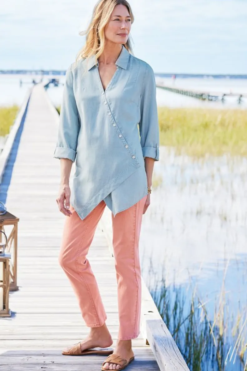 Soft Surroundings Washed Tencel™ Tunic| Tops|Tunics & Leggings