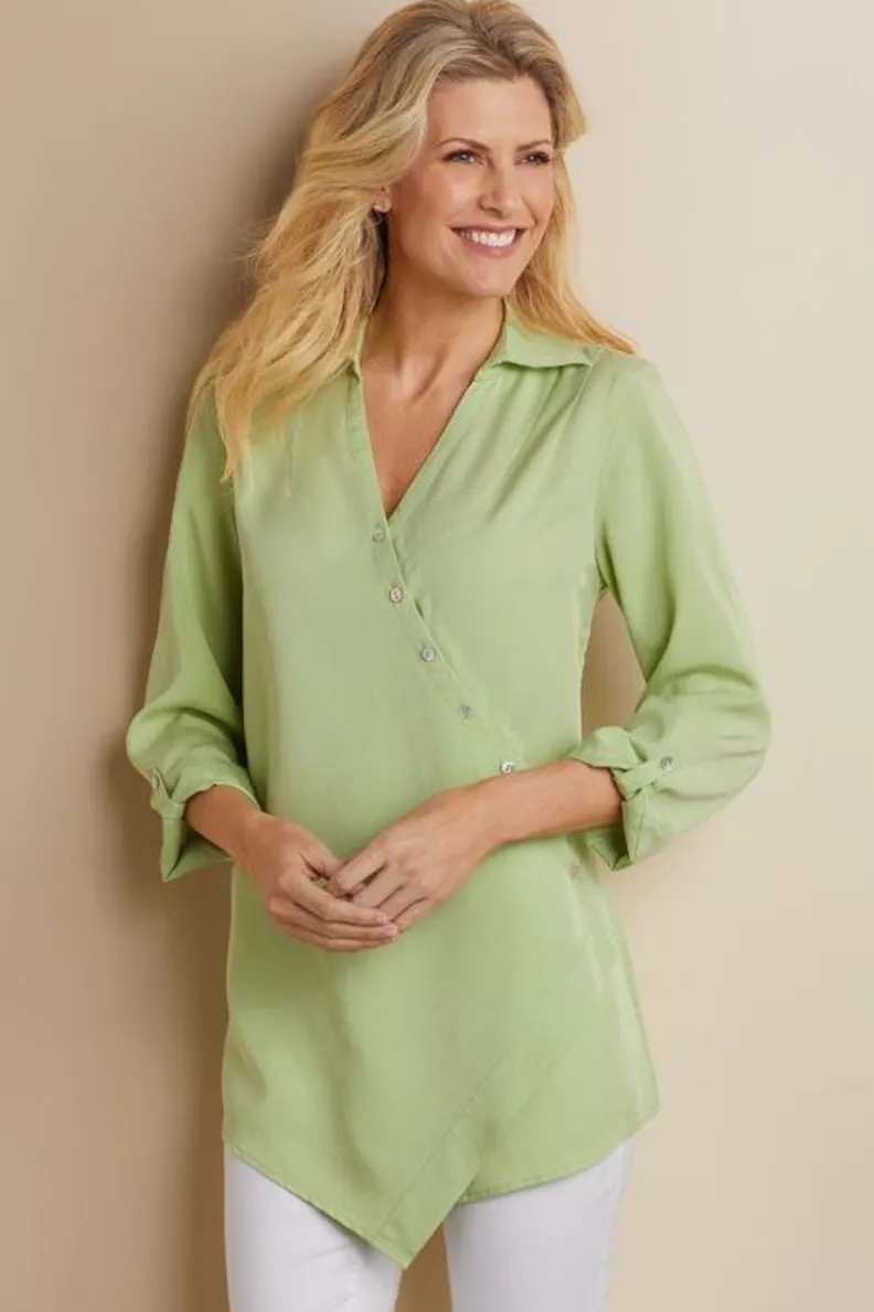 Soft Surroundings Washed Tencel™ Tunic| Tops|Tunics & Leggings