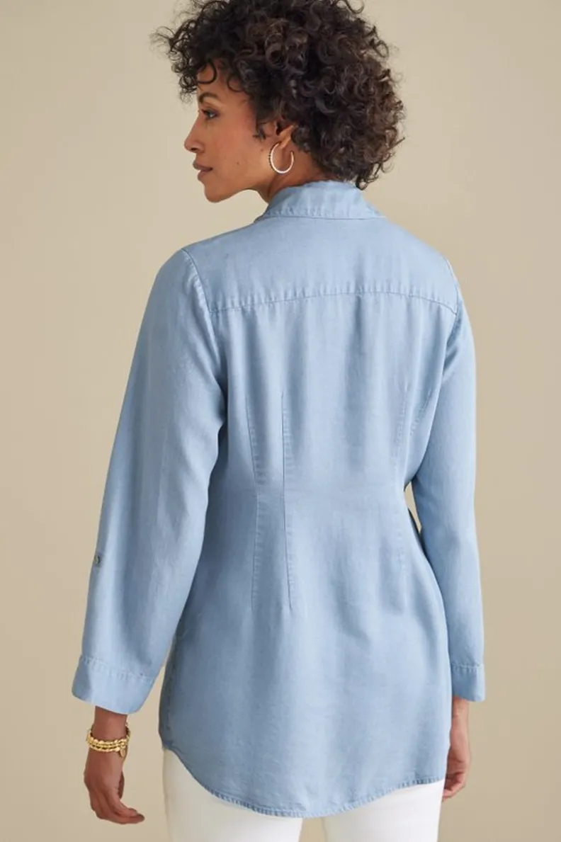 Soft Surroundings Washed Tencel™ Tunic| Tops|Tunics & Leggings