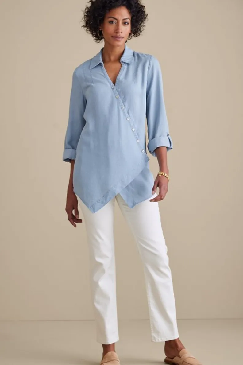 Soft Surroundings Washed Tencel™ Tunic| Tops|Tunics & Leggings