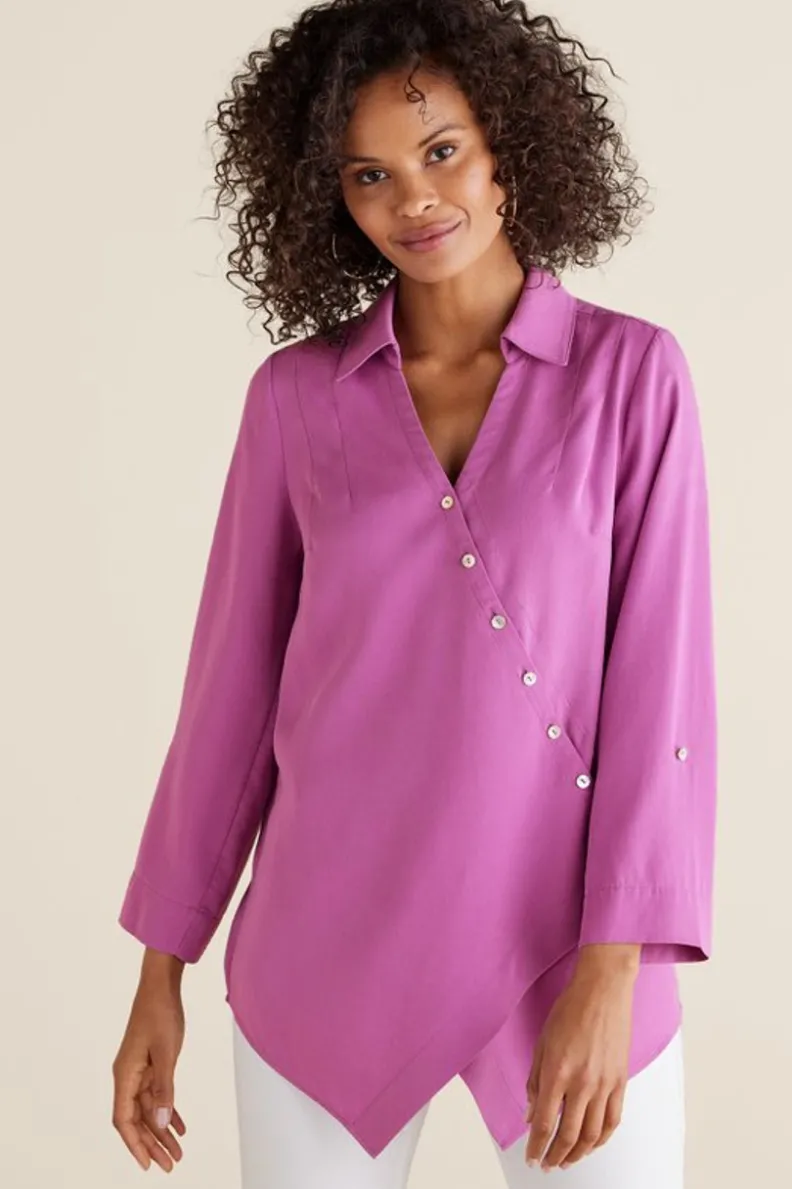 Soft Surroundings Washed Tencel™ Tunic| Tops|Tunics & Leggings
