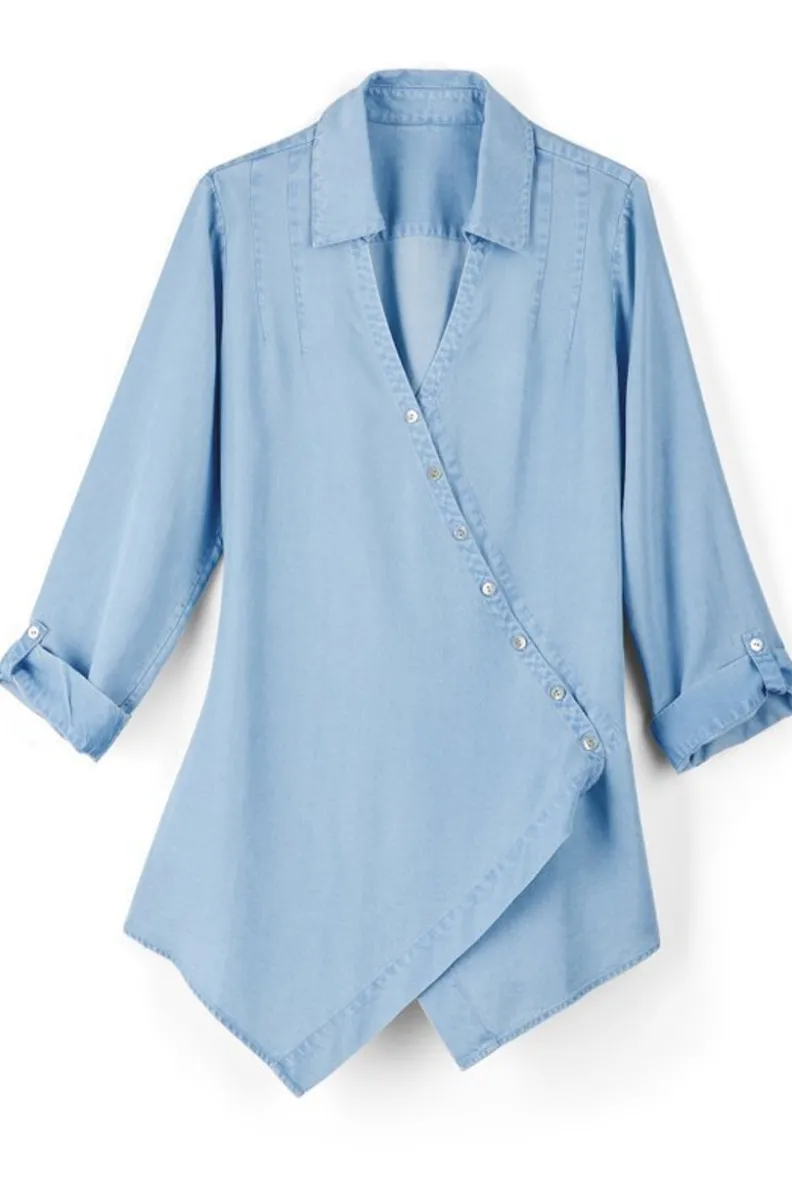 Soft Surroundings Washed Tencel™ Tunic| Tops|Tunics & Leggings