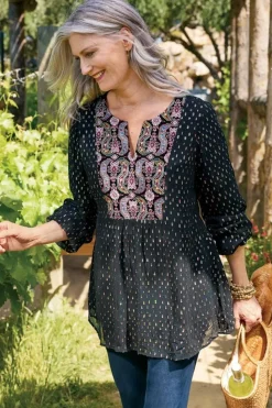 Soft Surroundings Wynn Shimmer Tunic| Tops
