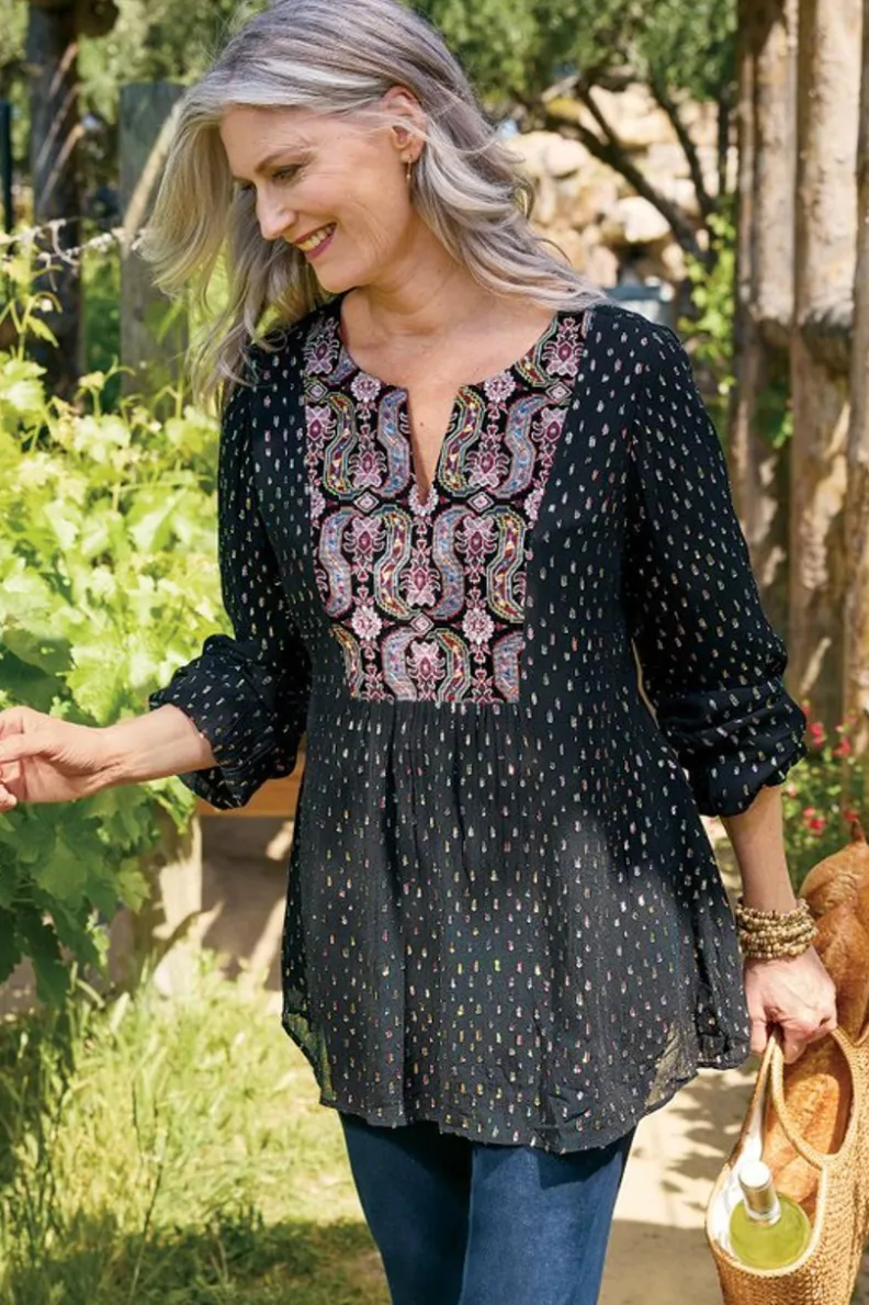 Soft Surroundings Wynn Shimmer Tunic| Tops
