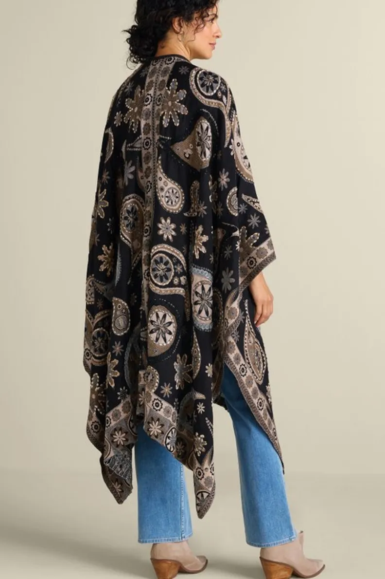 Soft Surroundings Yasmin Embroidered Wrap| Toppers|Jackets & Coats