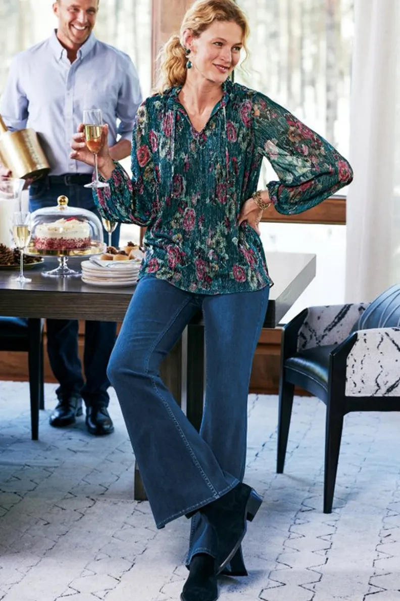 Soft Surroundings Yvonne Shimmer Top| Tops